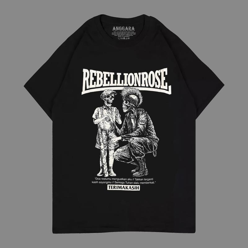 KAOS REBELLION ROSE TERIMAKASIH / KAOS RR / KAOS METAL BAND DISTRO MUSIK PUNK TERLARIS 2