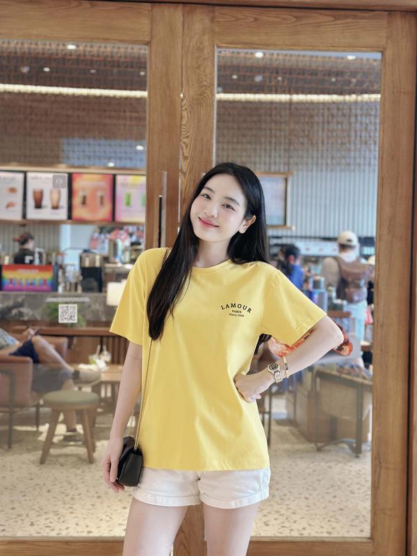 Áo Phông Cotton Cao Cấp Đi Học, Đi Chơi LAMOUR PARIS LOGO  Nhiều Màu Sắc Trẻ Trung Năng Động Dorris N Nữ Women Top 2
