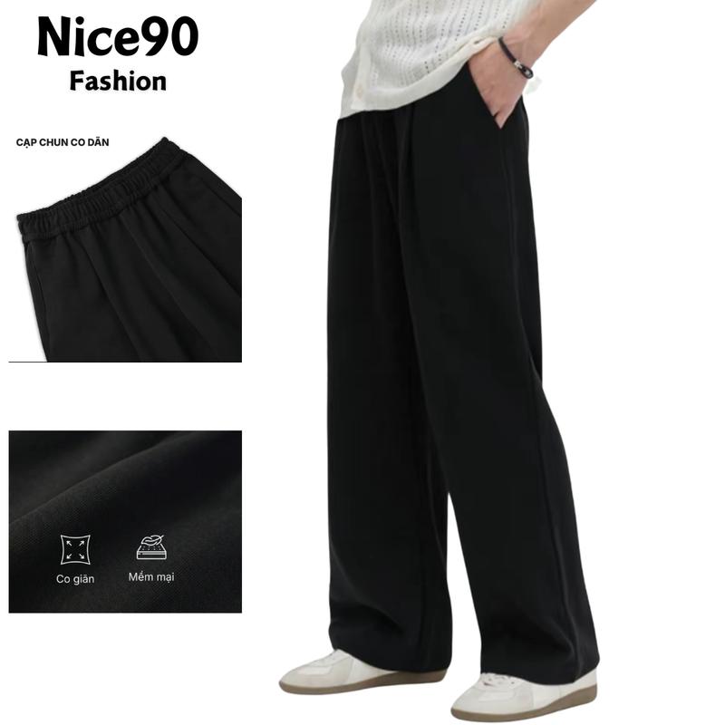 Quần Nỉ Ống Suông  Nice90 Fashion Nam Menswear Ong Pants Nhung Chất Liệu Cao Cấp Co Giãn Mềm Mại Thiết Kế Đơn Giản Sang Trọng Phong Cách Hàn Quốc
