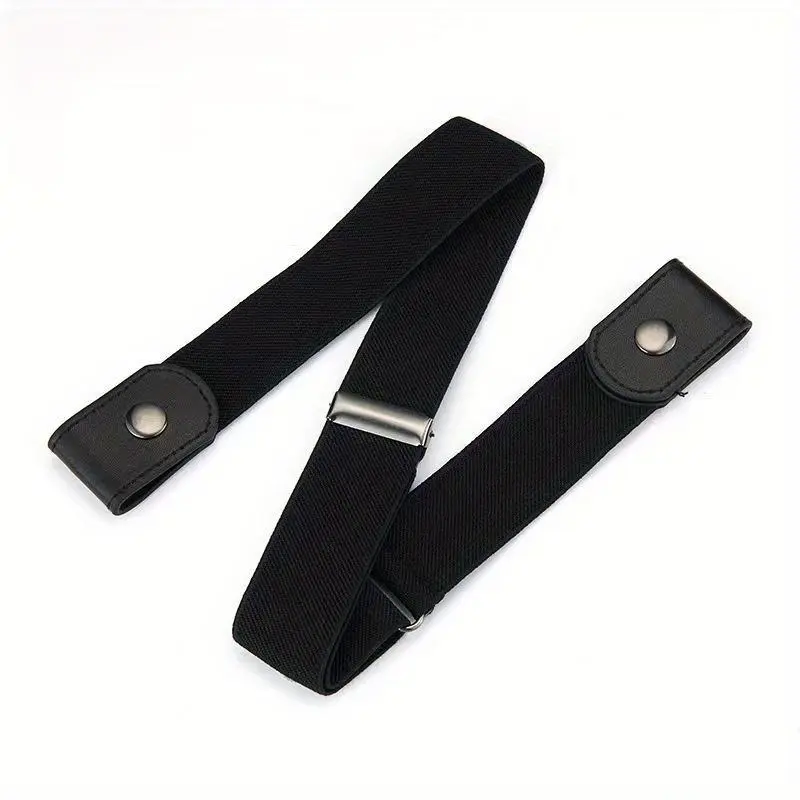 1pcs Monochrome Invisible Belt Seamless Lazy Elastic Waist Belt Versatile Jeans Belts For Women & Men 2