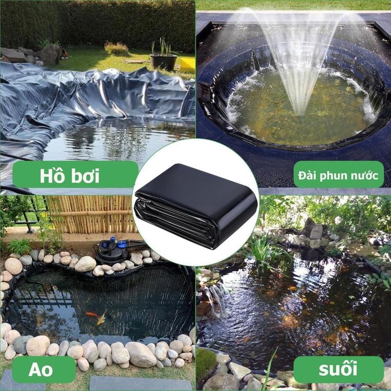 Product Introduction of Bạt hdpe lót hồ nuôi cá koi, bạt lót hồ chứa nước, hồ cảnh quan khổ 5m dày 3zem(0.3mm) bền 10 năm 7