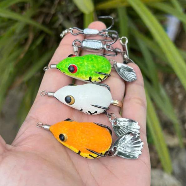 Nhái hơi F1 chàng hiu chì đúc size 3,8cm nặng 7,5g-12g mồi giả chuyên câu lure cá lóc