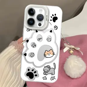 Casing Hp For SAM A55 (5G) A54 A53 A52 A51 (4G) A50 A35 A34 A33 A32 A31 A25 A21S A20S A15 (4G 5G) A14 A13 A12 A11 A10S A05S A04E A03CORE A02S A70 A71 A72 Motif White Cat Yang Cute Imut Simple Viral New Case CYK0121