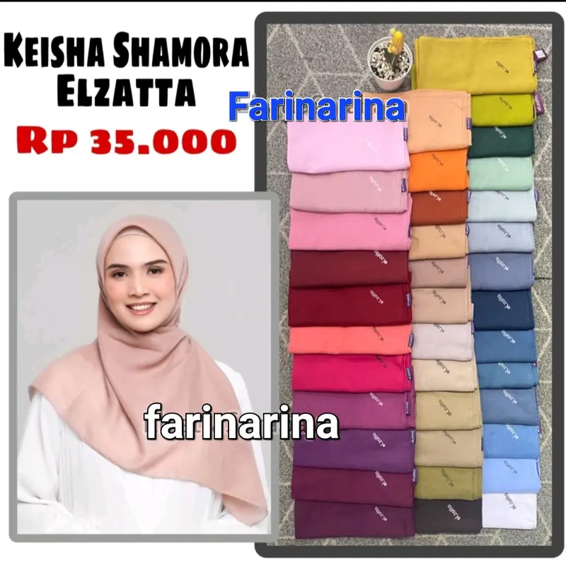 Kerudung Segi Empat Keisha Shamora By Elzatta 2