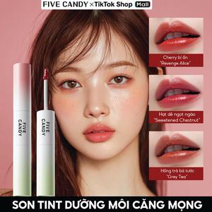 【Sản phẩm nổi bật】FiveCandy Son 2 Đầu - Son Môi Mờ Mịn, Lâu Dài, Không Dính Cốc, Dưỡng Ẩm, Mát Lạnh, Chất Son Siêu Mịn