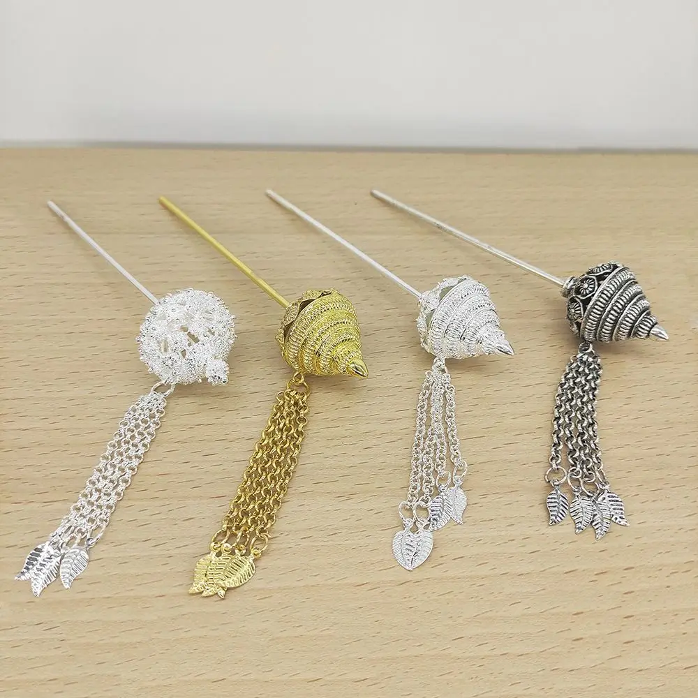 Mũ Cài Tóc, Phong Cách Cổ Đại Cổ Điển, Phụ Kiện Đội Đầu Thái Lan, Mũ Cài Tóc Hanfu Cổ Xưa, Thiết Kế Lá Và Kim Loại, Kẹp Tóc Phong Cách Dai Ô, Dành Cho Nữ