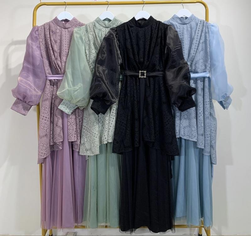 Product Introduction of Orenji Davita Dress bahan Brukat balon muslim 0
