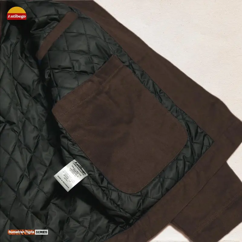 WORK JACKET "MOLESKIN" | BROWN SUEDE | 368 GSM | INYIAK BALANG 4