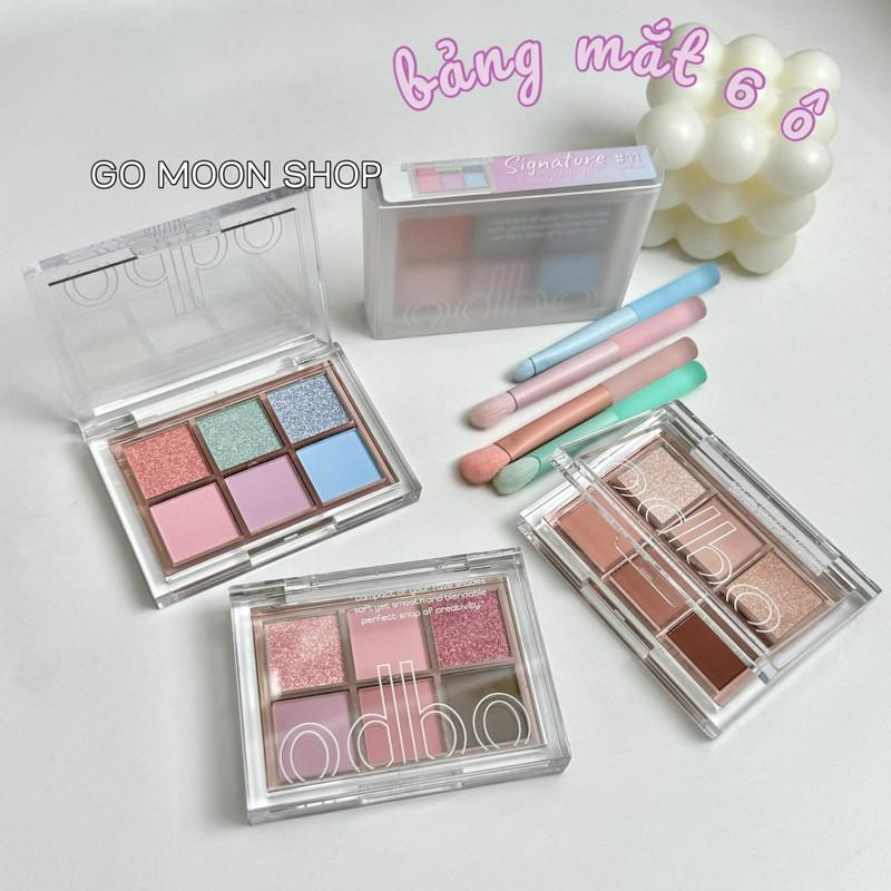 Bảng Phấn Mắt 6 Ô Odbo Signature OD276 Nhũ Lì Trong Suốt 4.8g phấn mắt 6 màu nhỏ xinh không bột lâu trôi