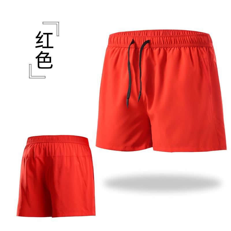 Summer Fitness Shorts Men's Running Training Quarter Pants Casual Fitness Large Size Quick-Drying Double-Layer Sports Shorts 6