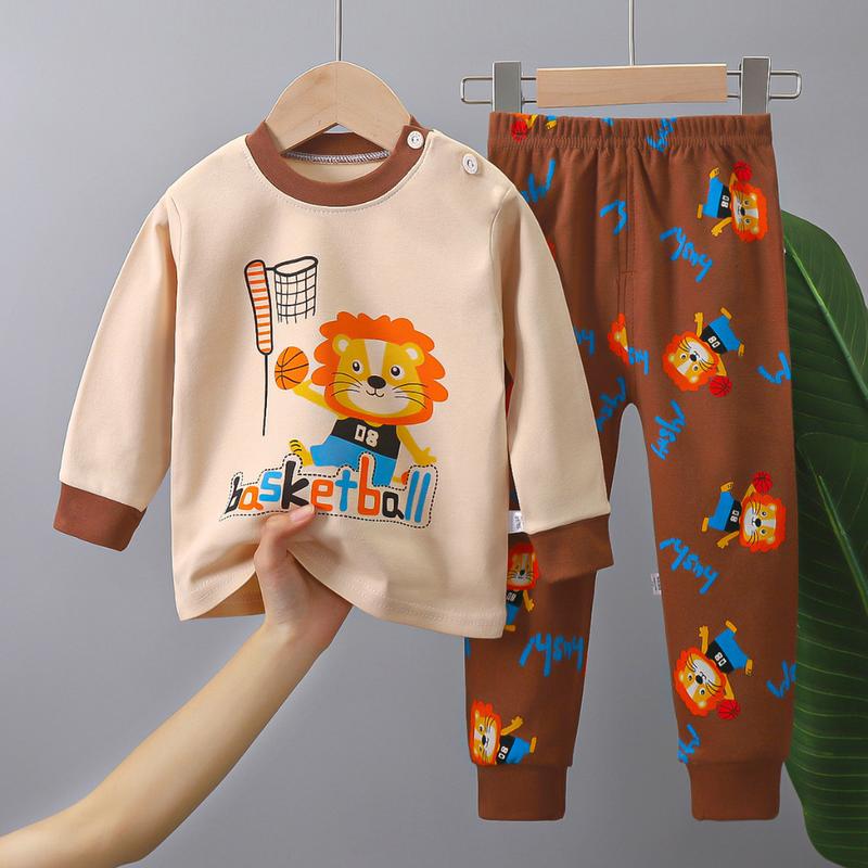 (1) Piyama anak setelan baju tidur anak import cowok perempuan lengan panjang kartun (1-6 tahun) 3