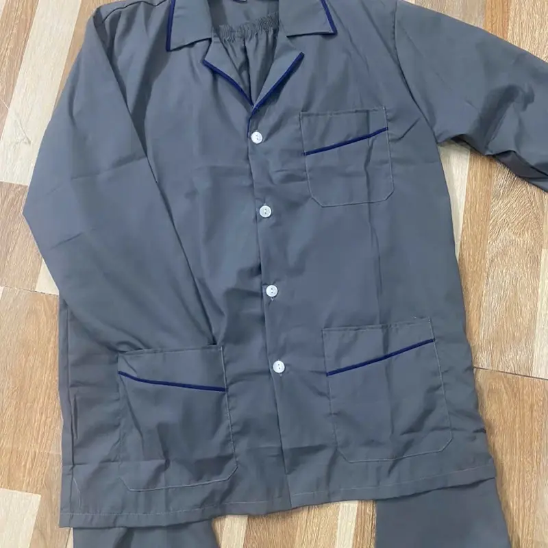 (1 màu Tây dài)Đồ bộ pijama nam trung niên cao cấp màu trơn chất vải kate thoáng mát  Có Túi 6