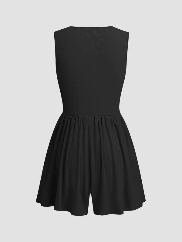 Women's Plain Bow Decor Romper, Casual Fashion Girly Comfy Romper for Daily Wear, Ladies Clothes for All Seasons 7