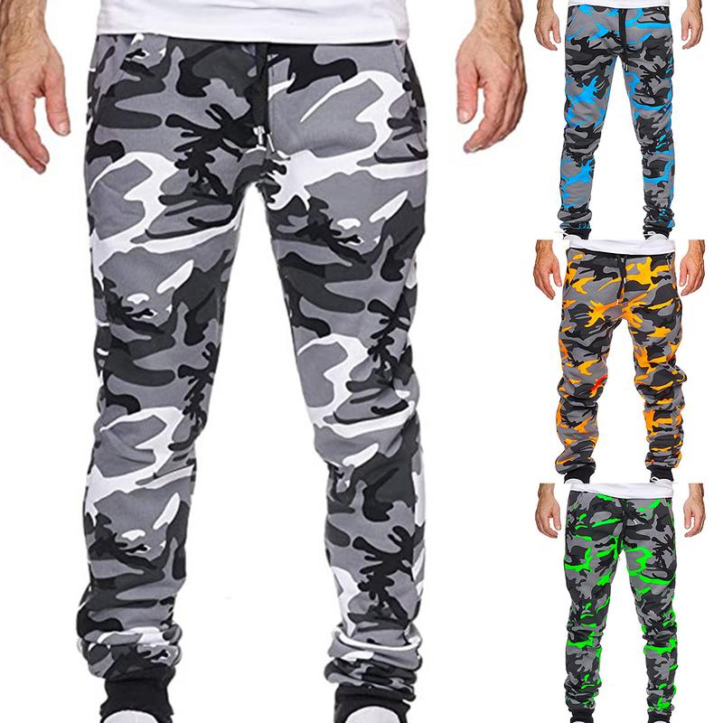 Quần Jogger Rằn Ri Cho Nam, Quần Túi Hộp Có Dây Mắt Cá Chân, Eo Trung Bình, Cho Mùa Thu 1