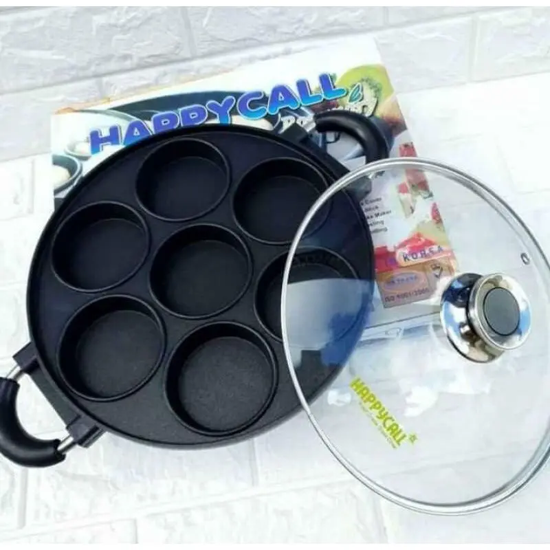 Aneka cetakan kue Happy call 7 lubang datar kue pukis cetakan 8 datar 4 lubang kue apem cetakan kue terang bulan mini aluminium cake Buah