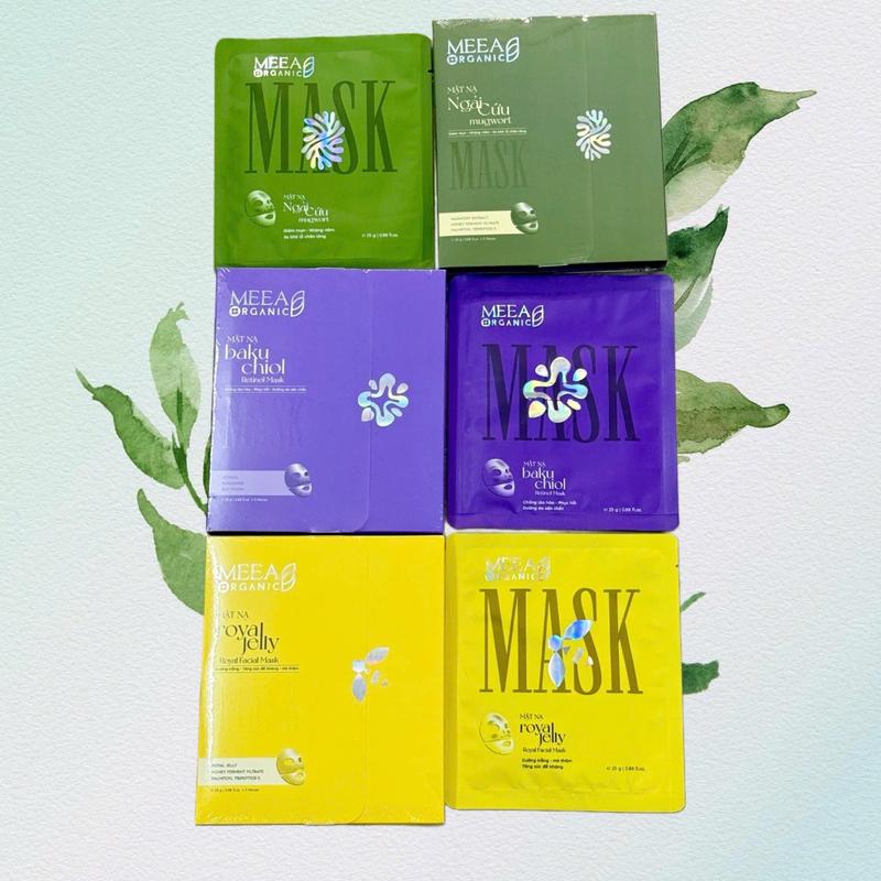 Mặt nạ mask thạch tươi Collagen Mask Meea thực vật Meea Organic dưỡng da hiệu quả. Skincare mặt nạ dưỡng da sáng