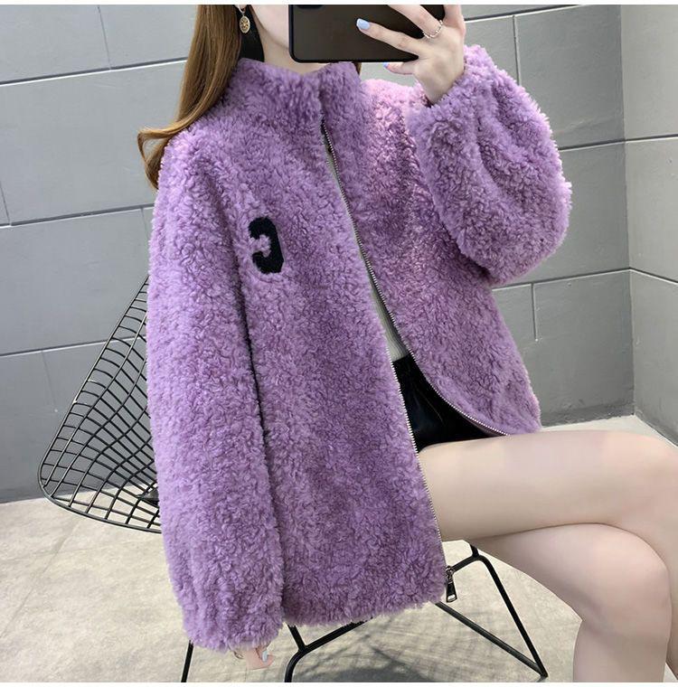 Product Introduction of Áo Khoác Lông Cừu San Hô, Dày, Mùa Đông Của Phụ Nữ, Nhung Hai Mặt, Áo Len Cao Cổ Giữ Nhiệt, Áo Cardigan, Dây Kéo, Ngoại Cỡ, Lông Cừu, Dành Cho Phụ Nữ 13