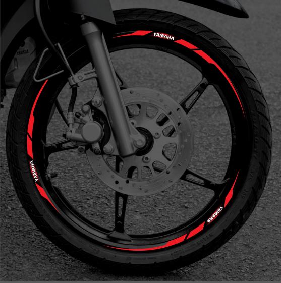 Tem phản quang chỉ mâm dán xe YAMAHA cao cấp đủ 4 màu xanh, trắng, vàng, đỏ độ bám cao. không bay màu