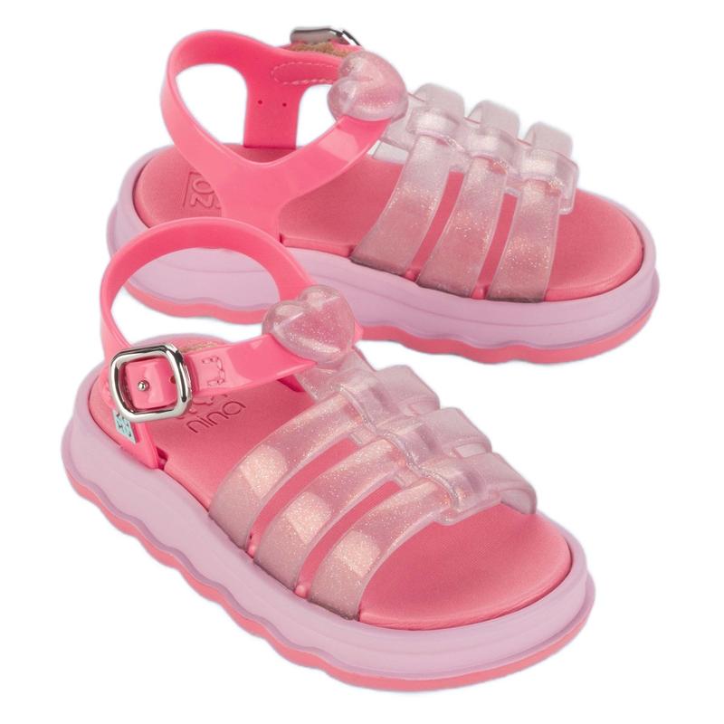 Sandal cao cấp cho bé gái Zaxy Baby Power Authentic Dép Sandal Hồng nhũ