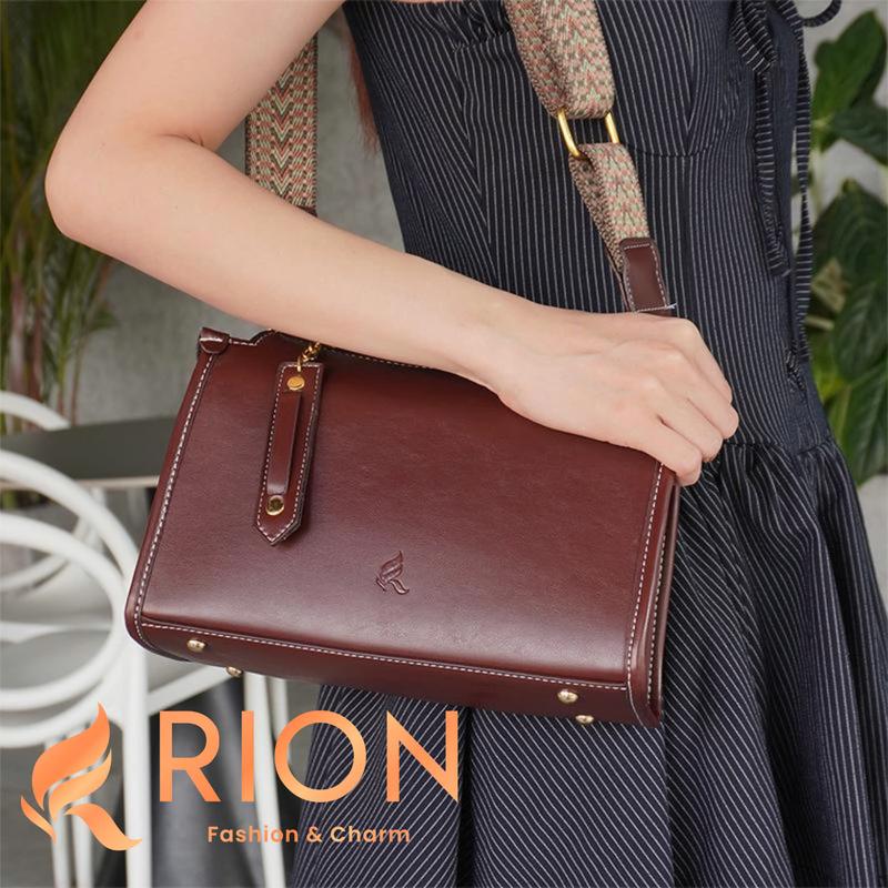 [RION] Túi Xách Nữ Đeo Chéo Đeo Vai Da PU Mềm Mại, Phong Cách Thời Trang Quý Phái MM09 1