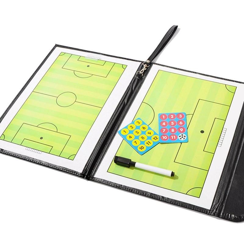 Player Positioning Aid PU Magnetic Soccer Board Waterproof Non-slip Football Strategy Tool Magnetic Chess Reversible Court Design Football Training Aid Football Course 4