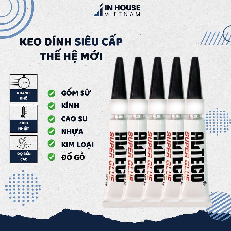  Keo Dán Siêu Dính Đa Năng Chịu Nhiệt Dán Như Mới Khô Siêu Nhanh - Dán Gốm Sứ Thủy Tinh Gỗ Vải Kim Loại Cao Su Siêu Bền 