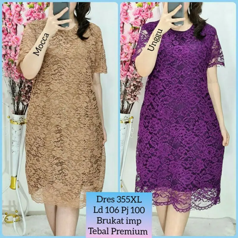 Dress brokat kode 504