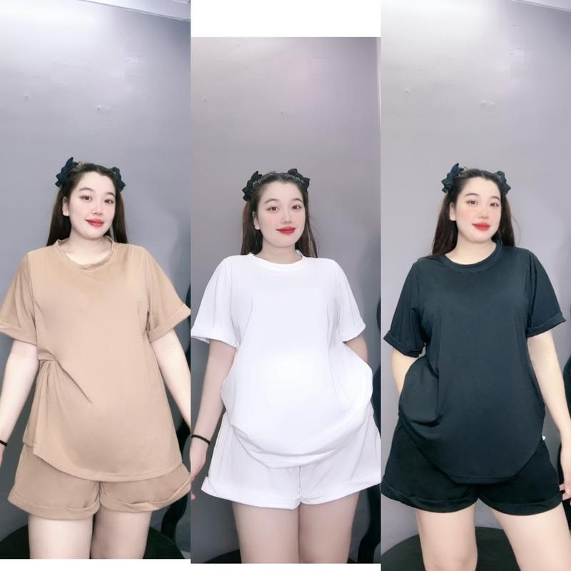 Đồ bộ bigsize thun trơn unisex , quần áo cho nữ 55-95kg set63