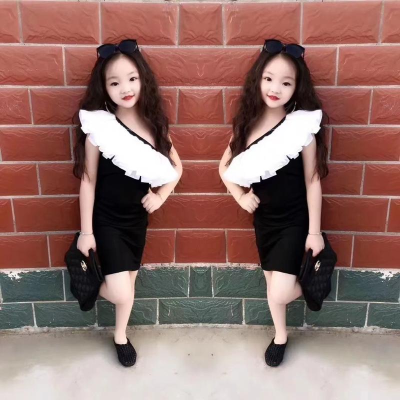 Váy Ôm Sát Cho Bé Gái, Cỡ Trẻ Em, Kiểu Trễ Vai Có Dây Đeo Co Giãn, Thiết Kế Xếp Ly Bodycon, Hợp Xu hướng Trình Diễn Thời Trang, Hàng Mới Về Mùa Hè 2025 7