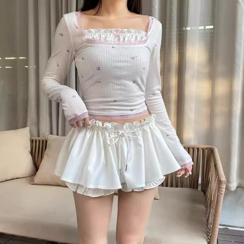 Chân váy tầng xoè vải nỉ phồng xinh rút dây xám đen trắng VANISA CV032 Nữ Women 6