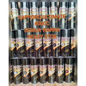 A. pilok pilox cat sapporo ultimate 400ml 400 ml sapporo 400ml white b11 putih djadoel white s38 black doff 26 black gloss hitam doff merah dop hitam metallic clear glosspilok smoke lamp l