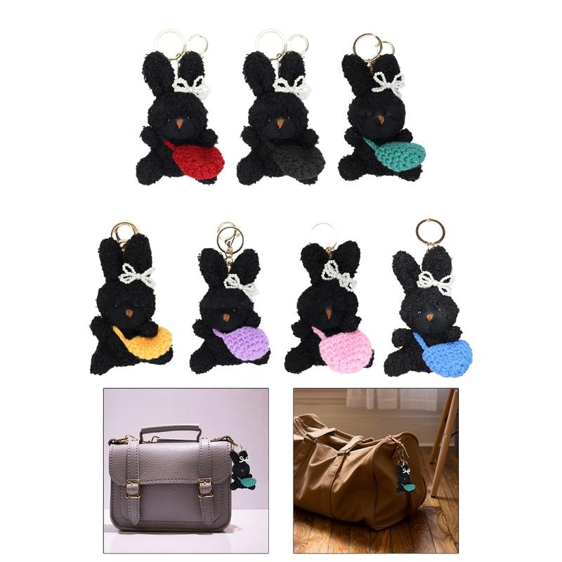 Stylish Animal Shape Keychain Ornament Cartoon Rabbit Toy Keyrings ...