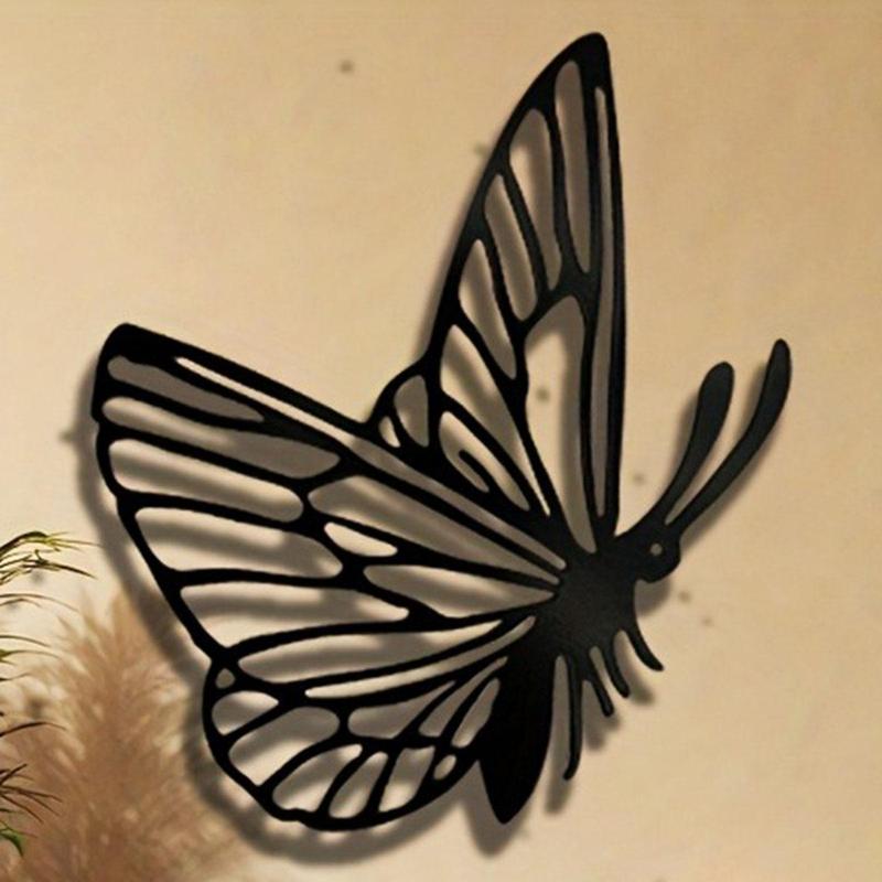Butterfly Design Wall Art, 1 Count Iron Wall Decor, Wall Hanging Decor for Home Living Room Bedroom Garden Yard, Home Decor 4