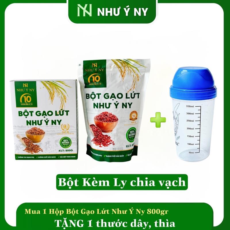 Bột Gạo Lứt Như Ý NY - 01 Hộp - Mỗi Hộp Gồm 01 Túi Bột 800g