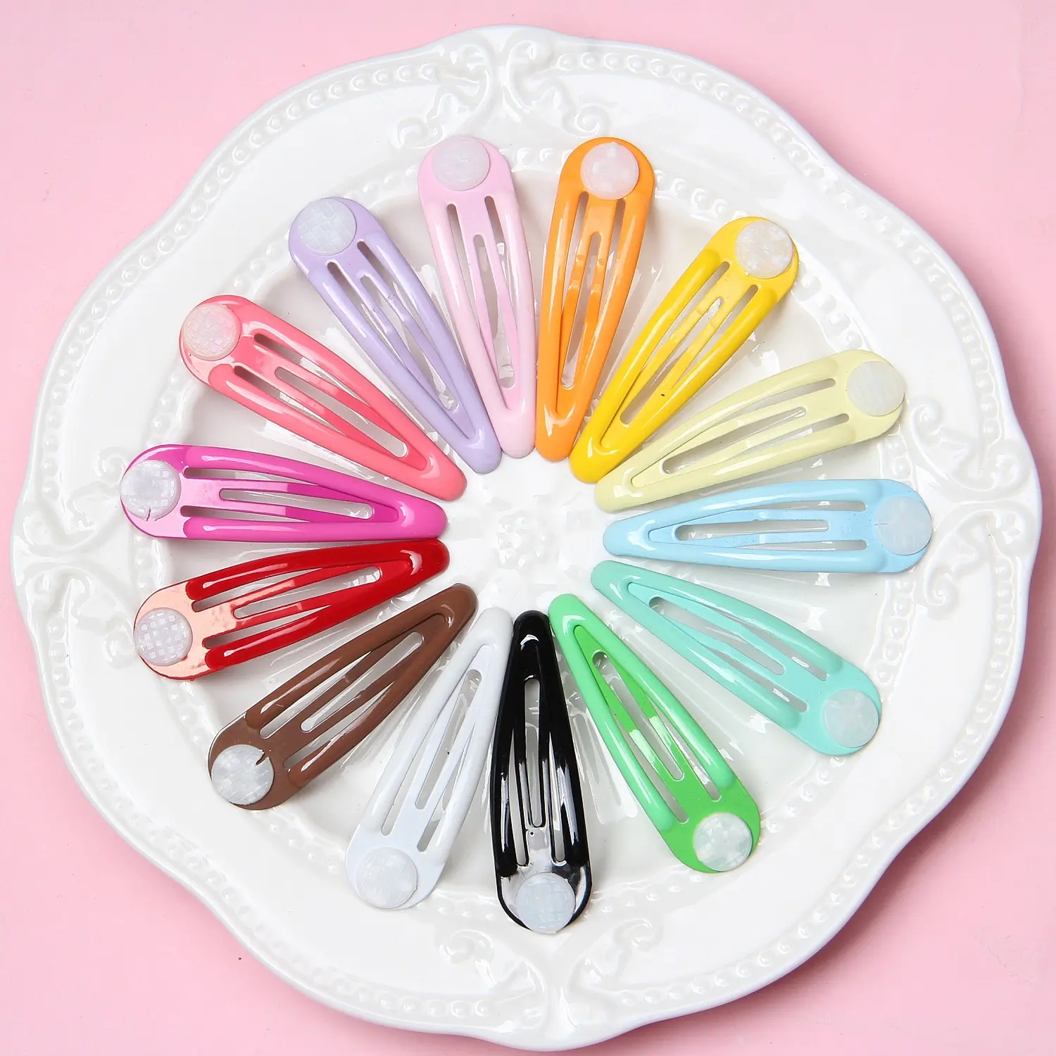 Kẹp BB, Phong Cách Cổ Điển, Đế Giữa Lỗ Chéo Giọt Dầu, Màu Pastel, Kẹp Giọt Nước, Kẹp Tách, Kẹp Tóc Trẻ Em Tự Làm, Kẹp Tóc cài đi biển