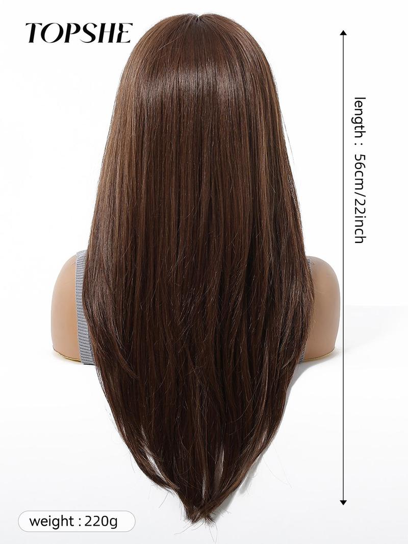 Product Introduction of Long Straight Wigs for Women, Gorgeous Fluffy Wigs without Bangs, Synthetic Lace Front Wigs for Party, Daily Use 1