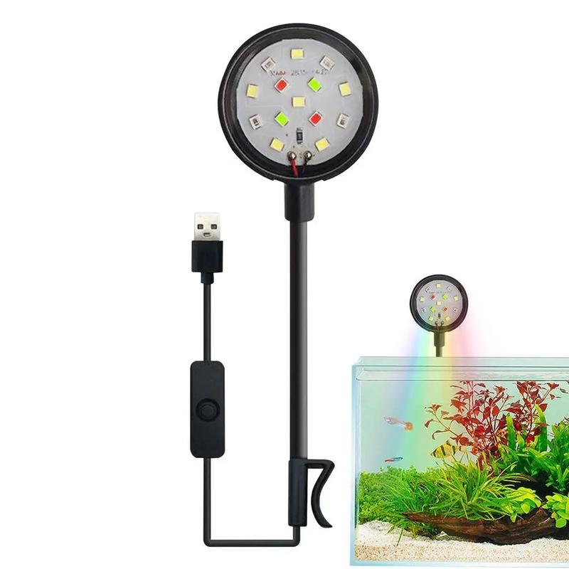 Product Introduction of Đèn Bể Cá, Cắm USB Mới, Không Thấm Nước, Đèn Led Mini, Có Thể Điều Chỉnh 360 Độ, Đèn Bể Cá, Thích Hợp Cho Bể Cá 17
