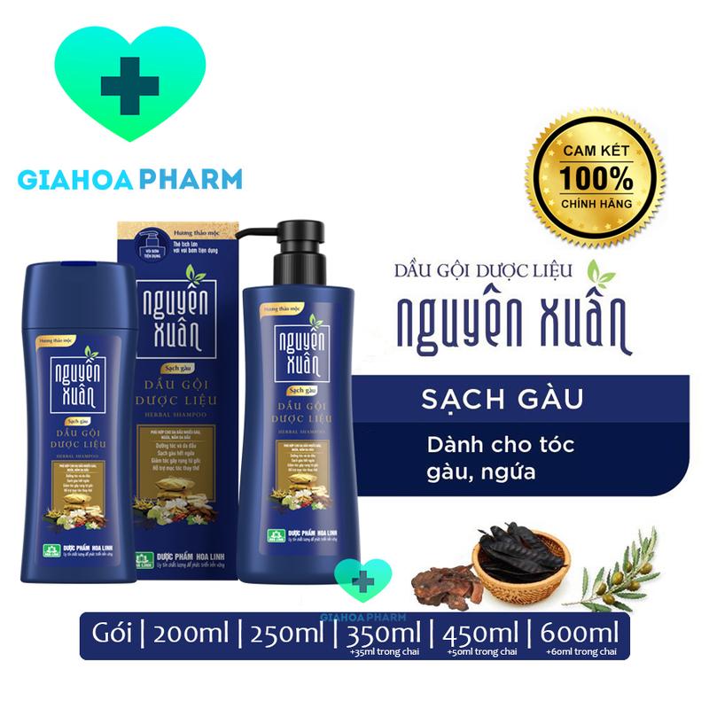  Dầu gội dược liệu Nguyên Xuân sạch gàu  Xanh dương  - Dành cho da đầu nhiều gàu ngứa nấm da đầu 