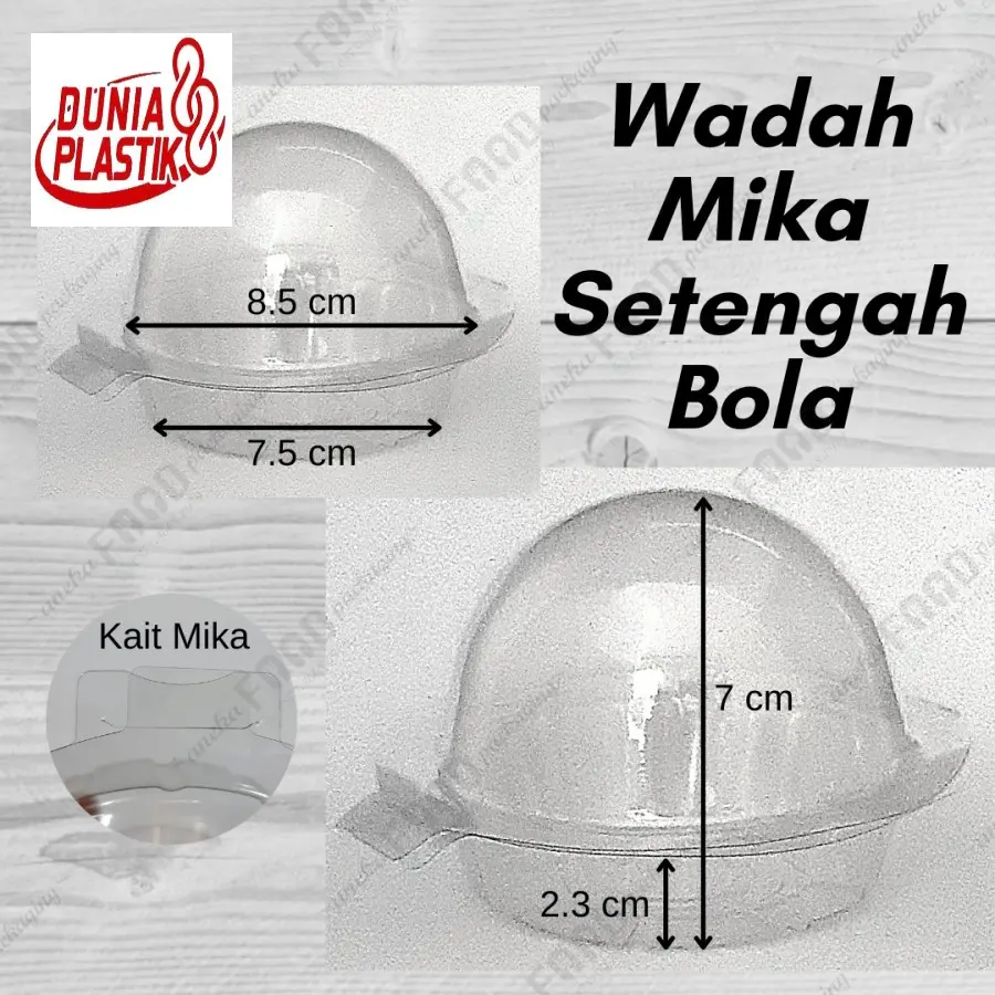 50pcs Wadah Mika Puding Kue muffin Cake Tart Setengah Bolu Bulat MINI Kitchenware