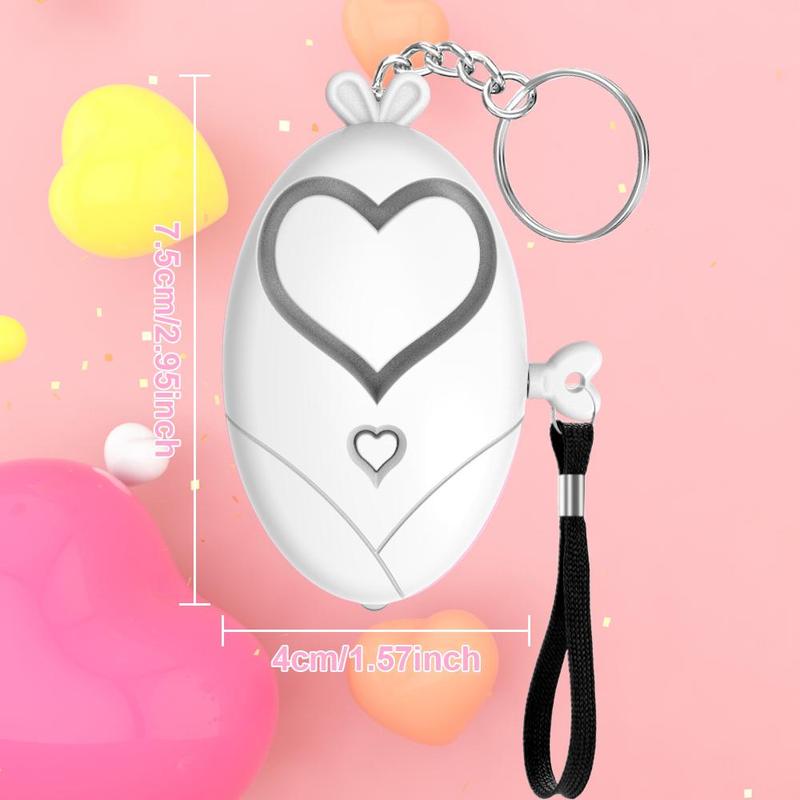 Product Introduction of Heart Shaped Keychain Security Alarm, Multipurpose Keychain Security Alarm with LED Light, Personal Safe Sound Emergency Safety Alarm for Women 18