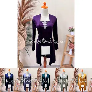 Kebaya Bludru Kutubaru Model Luna Maya / Body Panjang Polos