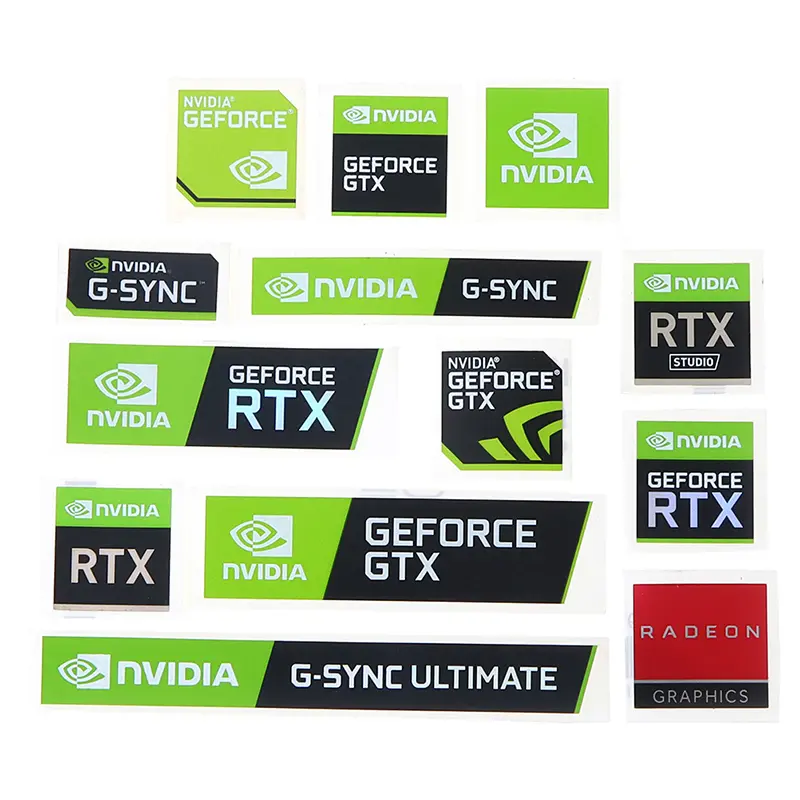 Nhãn dán trang trí, 5 cái, nhãn dán NVIDIA GTX GEFORCE mới, cho máy tính xách tay và máy tính để bàn
