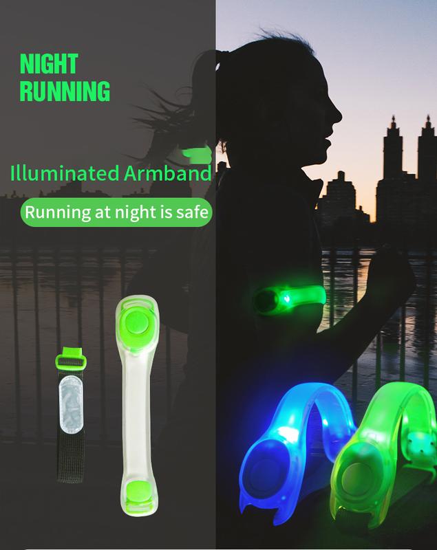 Product Introduction of LED Light Up Armband Adjustable Wearable Running Arm Belt Glow The Dark for Running Walking Cycling Concert Roller Skates Light 1