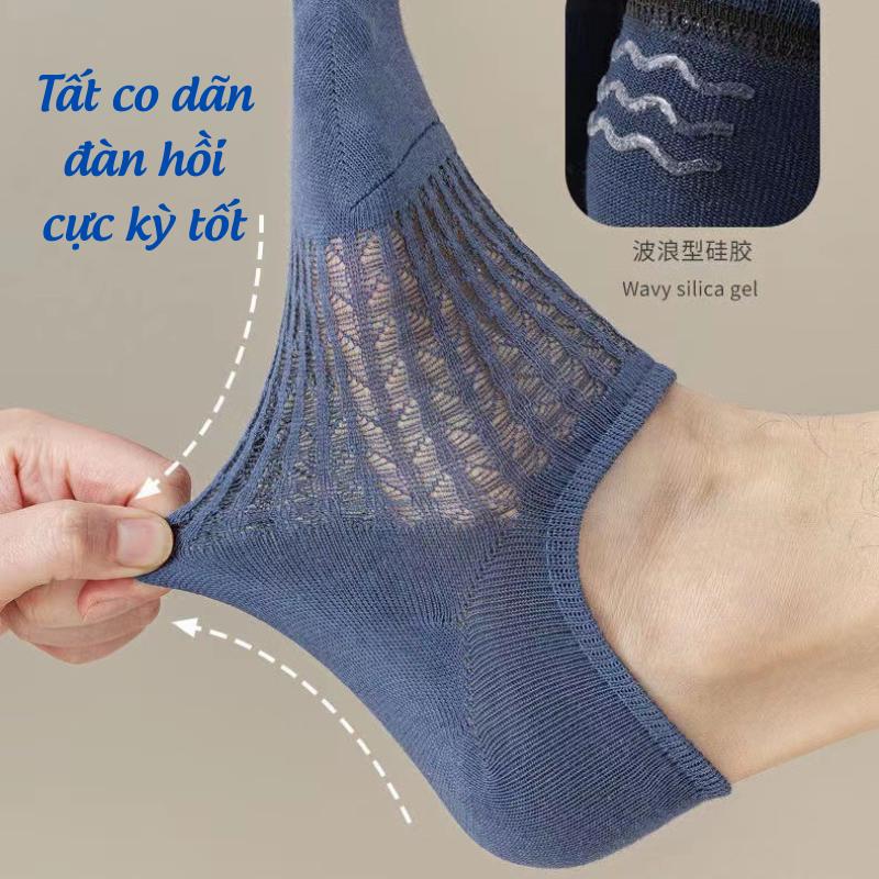 [Combo 5 Đôi] Tất Lười Nam Nữ TL02 Thiết Kế Dạng Lưới Thoáng Khí Chống Hôi Chân 8