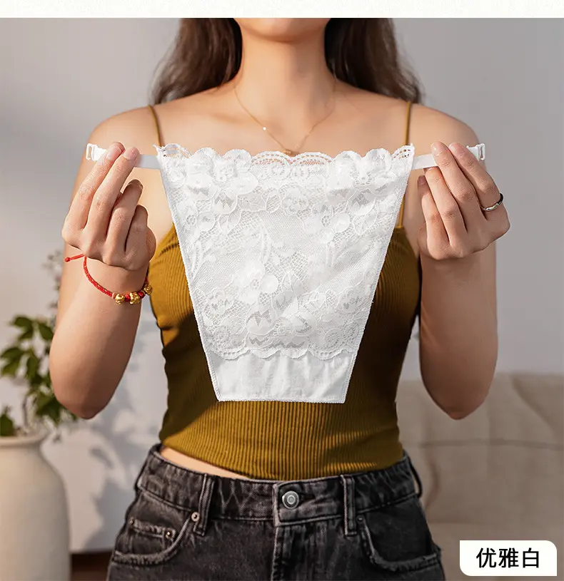 Miếng Ren Che Ngực Cải Tiến Họa tiết Hoa Trà Siêu Xinh Xắn, Loại Xịn có Lót, Phụ Kiện Đồ Lót, Áo Ngực Đa Năng, Định Hình Nữ Women