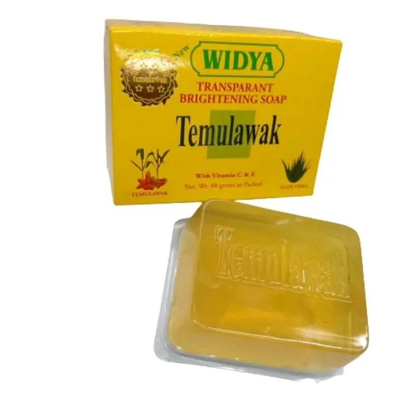 New Widiya Transparant Brightening Soap Temulawak 88Grm Ori Mencerahkan