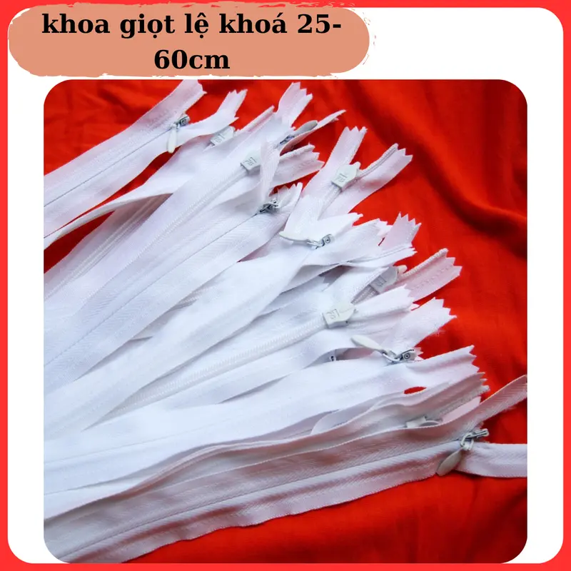 Khóa giọt lệ khóa 25cm-60cm khóa ĐEN-TRẮNG khóa MIX màu 6