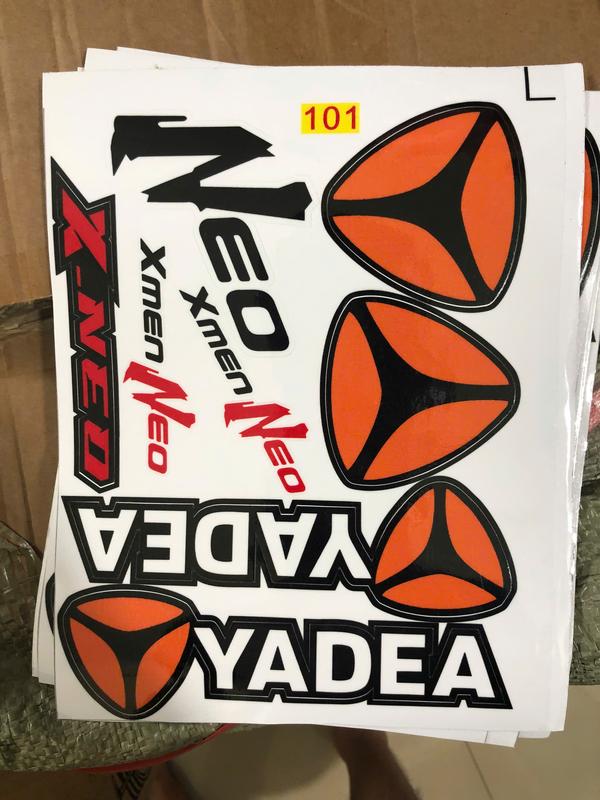 Full bộ tem logo Yadea xmen Neo dán xe điện xmen và các loại xe điện