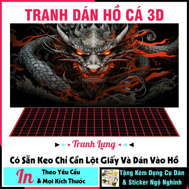 Tranh dán hồ cá 3d - dán bể cá cảnh - dán hồ cá thuỷ sinh - CÓ SẴN KEO DÁN - NHIỂU KÍCH THƯỚC