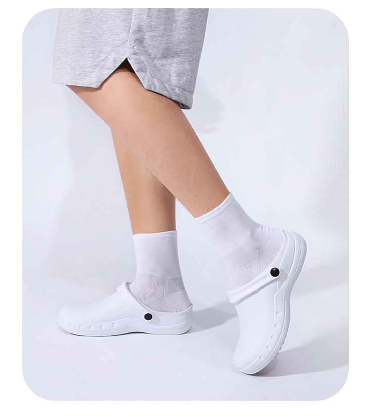 Product Introduction of Giày Đầu Bếp, Dành Cho Nam Và Nữ, Chất Liệu EVA, Dép Siêu Nhẹ, Thích Hợp Cho Bác Sĩ Và Y Tá, Giày Phẫu Thuật, Guốc Thông Gió Chống Trượt, Chống Thấm Nước Và Chống Dầu, Giày Đi Làm Đế Bằng Sandal 9